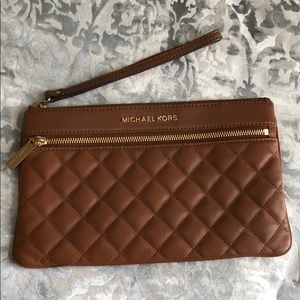 Michael Kors Brown Jetset Wristlet